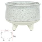 2304701-VASO-CERAMICA-COM-PE-BRANCO-9CM-Amoedo