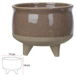 2304727-VASO-CERAMICA-COM-PE-FENDI-14CM-Amoedo