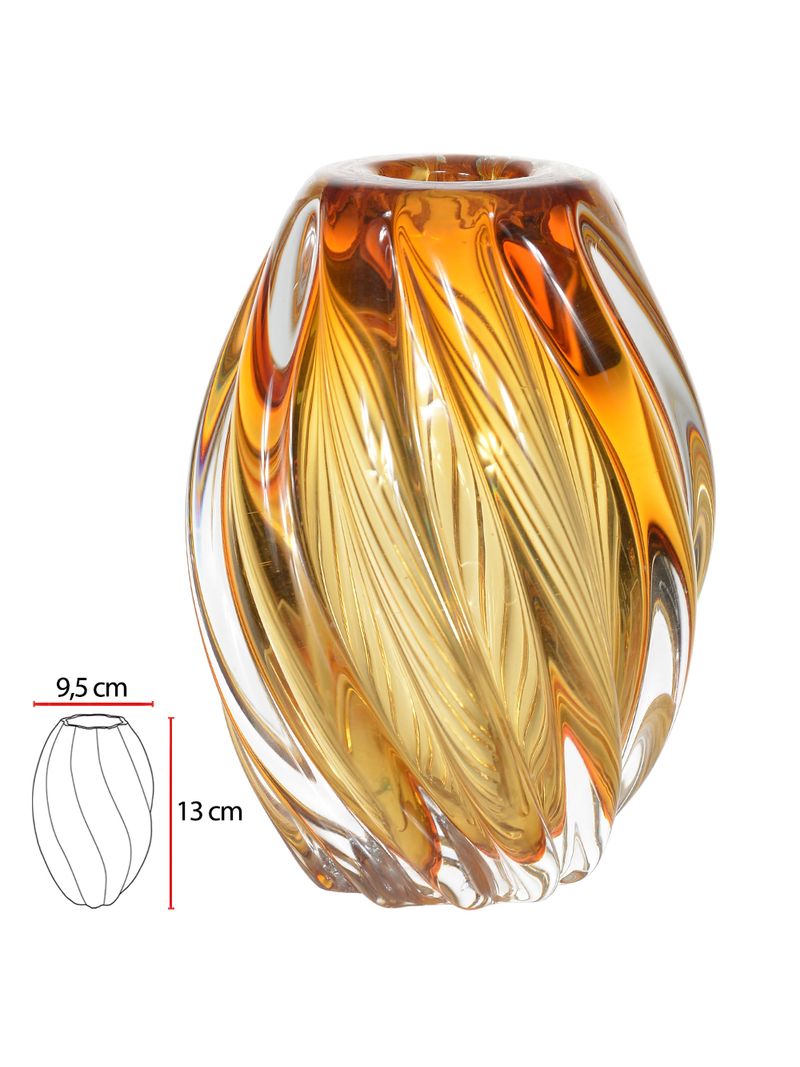 2305498-VASO-VIDRO-TIPO-MURANO-AMBAR-13CM-Amoedo