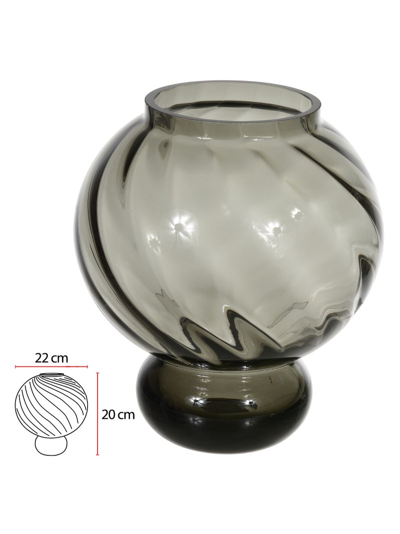 53165004-VASO-DECOR-VIDRO-CINZA-20CM-53165004--Amoedo