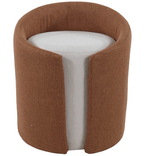 2304913-Puff-Linho-52cm--Bege-e-Terra-cota-Flor-Arte-AMOEDO