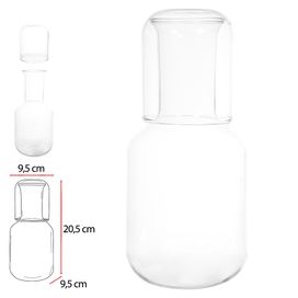Moringa 760ml com Copo 200ml Transparente Flor Arte