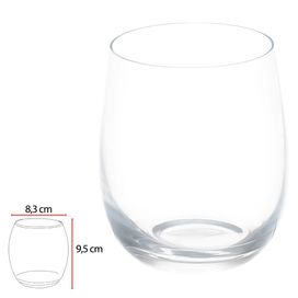 Copo Whisky Charlotte 390ml Transparente Flor Arte
