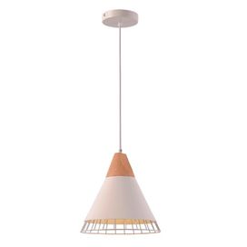 Pendente Aramado Wood Alumínio 1XE27 Branco Startec