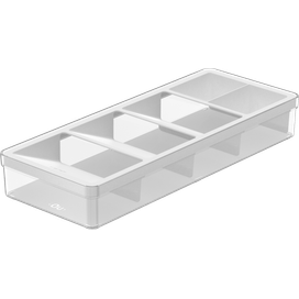 Organizador de Talheres Clear Branco Fechado Martiplast
