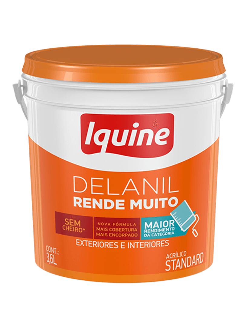 Tinta Acrílica Delanil Rende Muito 3,6L Areia Iquine