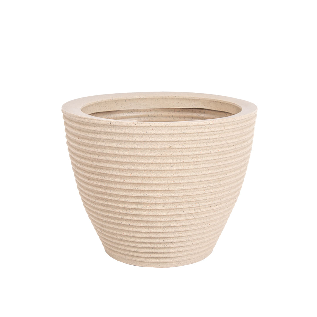 Vaso De Plástico Cone Baixo Riscato Pote 22 Areia Vasap