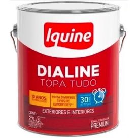 Esmalte Base Água Dialine Topa Tudo Acetinado 3L Branco Iquine