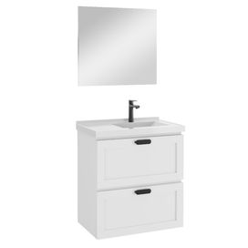 Kit Nivus 66 com Bancada e Espelho Branco Astral Design