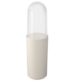 Porta Escova Serene com Tampa Light Gray Coza