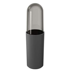 Porta Escova Serene com Tampa Cinza Chumbo Coza