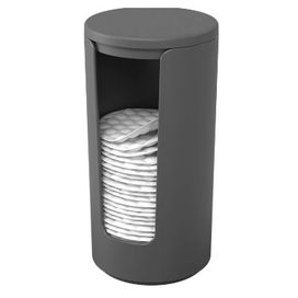 Porta Algodão em Disco Serene Cinza Chumbo Coza