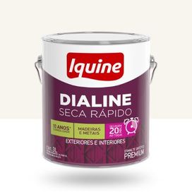 Esmaltes Sintético Dialine Secagem Rápido Fosco Branco Iquine