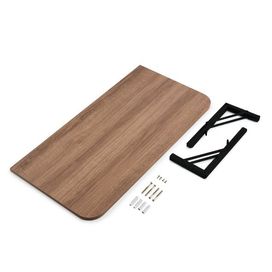 Kit Mesa Dobrável 80x41cm canto Redondo Mel  Bemfixa