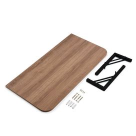 Kit Mesa Dobrável 100x41cm Canto Redondo Mel Bemfixa