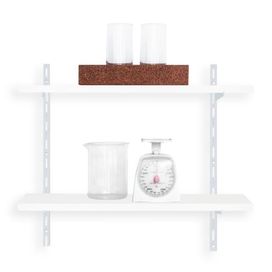 Kit Prateleiras 60x25cm Trilho simples Branca Bemfixa