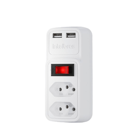 Adaptador Eletrônico 2 Tomadas 2 USB EAC 202 Intelbras