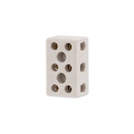 Conector Porcelana 3 Polos 16mm 50A  Branco Sfor