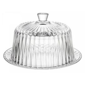 Queijeira de Cristal Chumbo com Tampa Radial Lyor