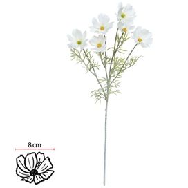 Haste Cosmos com Locked X6 60cm Branco Flor Arte