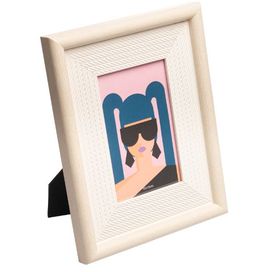 Porta Retrato de Poliestireno Rope 10x15cm Bege Lyor