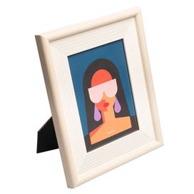 Porta Retrato de Poliestireno Rope 15X20cm Bege Lyor