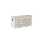 2344052-CESTO-FLOW-COM-TAMPA-27X12X13CM-BEGE-AMOEDO