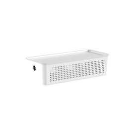Cesto Flow com Tampa 34x15x9cm Branco Fechado Martiplast