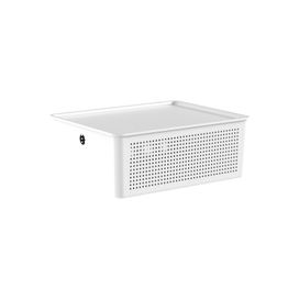 Cesto Flow com Tampa 34x27x13cm Branco Fechado Martiplast