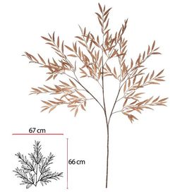 Galho Bamboo 104cm Ocre Outono Flor Arte