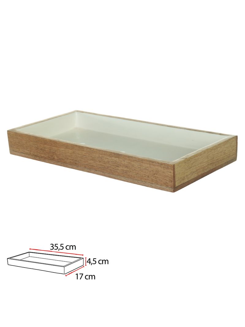 2340105--BANDEJA-DE-MESA-MADEIRA-BRANCO-FLOR-ARTE-AMOEDO