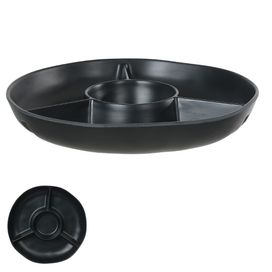 Petisqueira Melamina Organic Preto Flor Arte