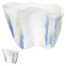 Vaso Decorativo Cerâmica 20x27x15,5cm Flor Arte