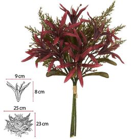 Buque Lírio Ramalhete com Fita Beauty Outono 39cm Flor Arte
