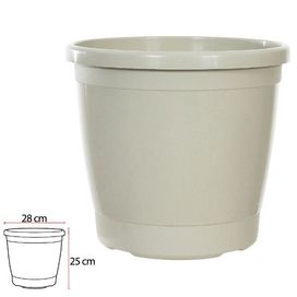 Vaso Siena 25x27cm Marfim Flor Arte