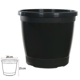Vaso Siena 25x27cm Preto Flor Arte