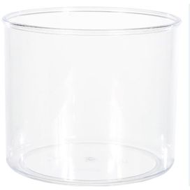 Vaso Cilíndrico 10,5x12,5cm Transparente Flor Arte
