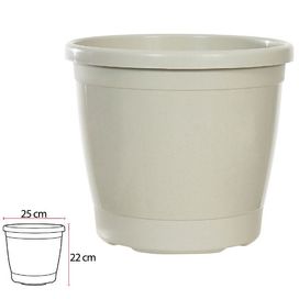 Vaso Siena 22x25cm Marfim Flor Arte