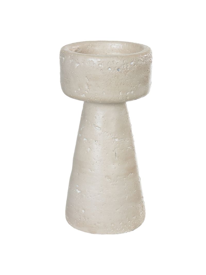 2341193-CASTICAL-DECORATIVO-10X20CM-BEGE-FLOR-ARTE-AMOEDO