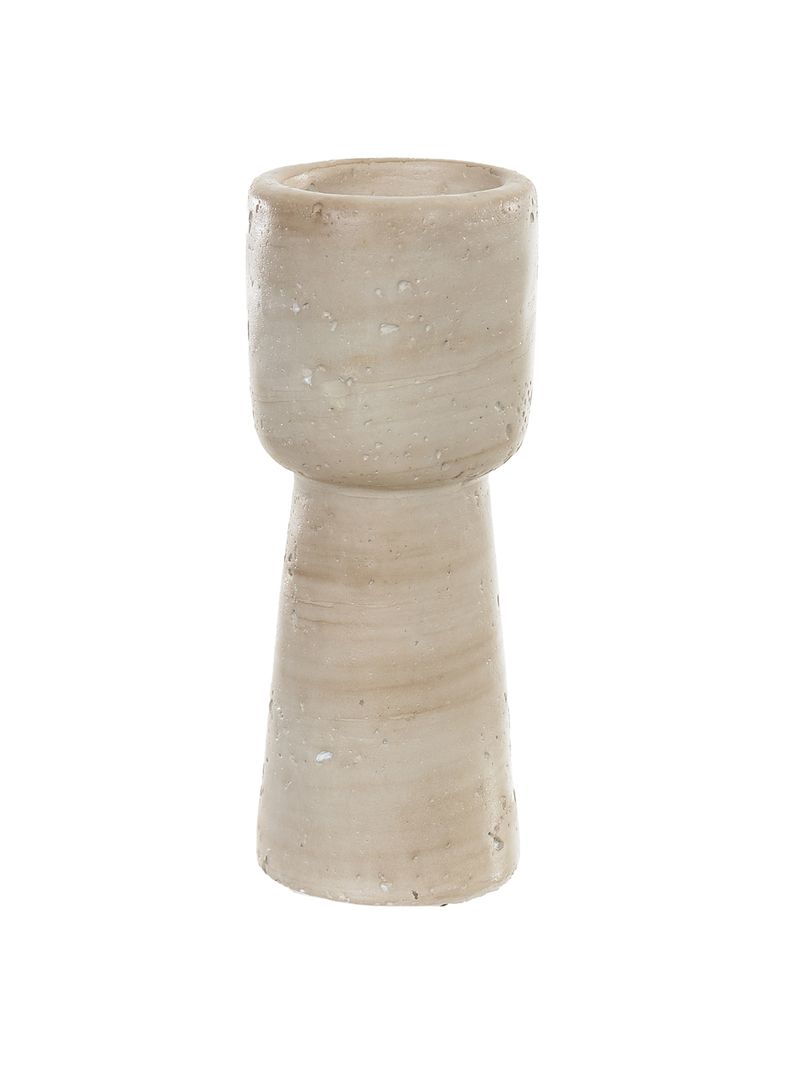 2341208-CASTICAL-DECORATIVO-6X15CM-BEGE-FLOR-ARTE-AMOEDO