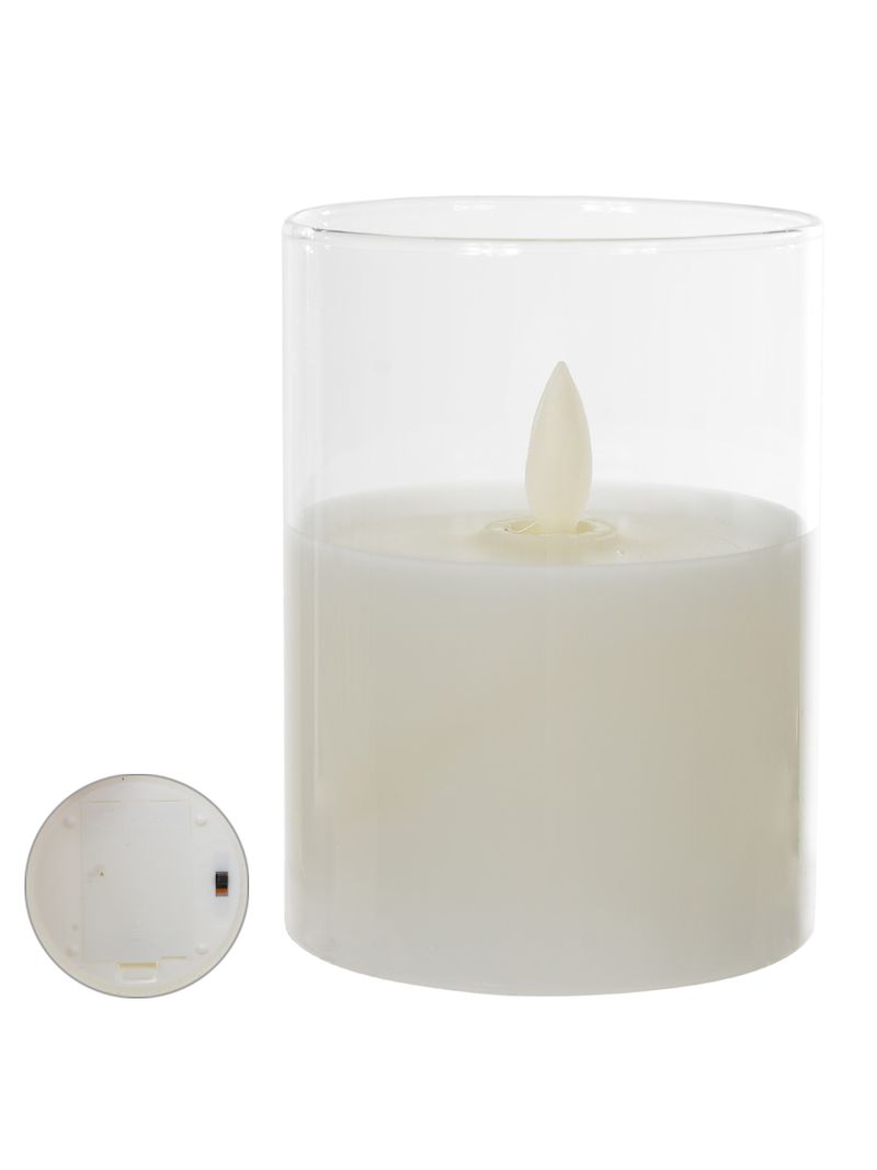 2341062-VELA-LED-VIDRO-BATERIA-BRANCO-QUENTE-12X7CM-FLOR-ARTE-AMOEDO