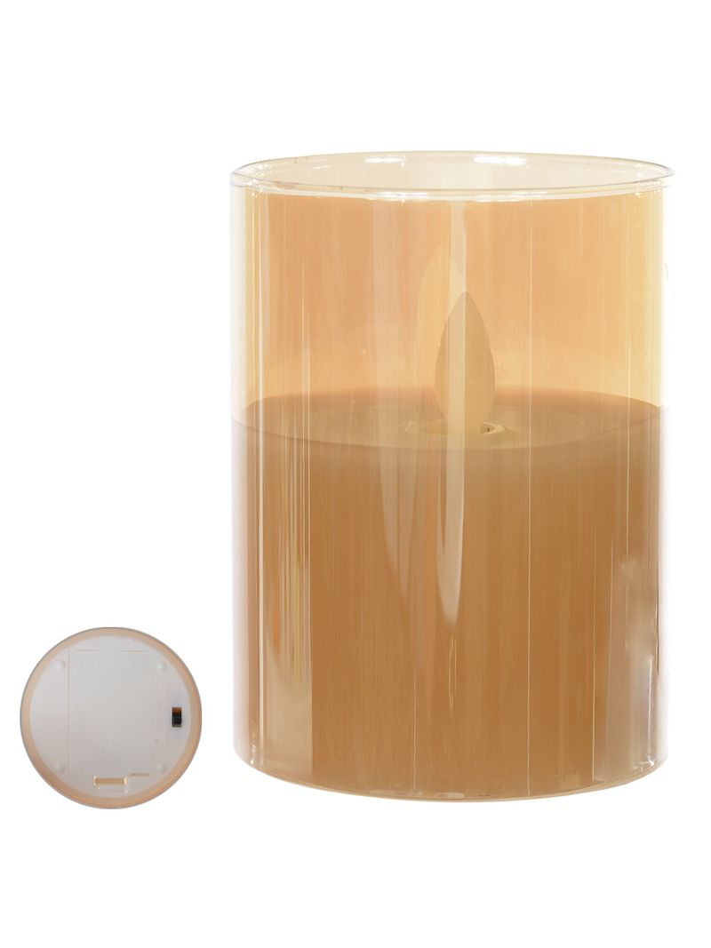 2341110-VELA-LED-VIDRO-BATERIA-BRANCO-QUENTE-105X75CM-FLOR-ARTE-AMOEDO