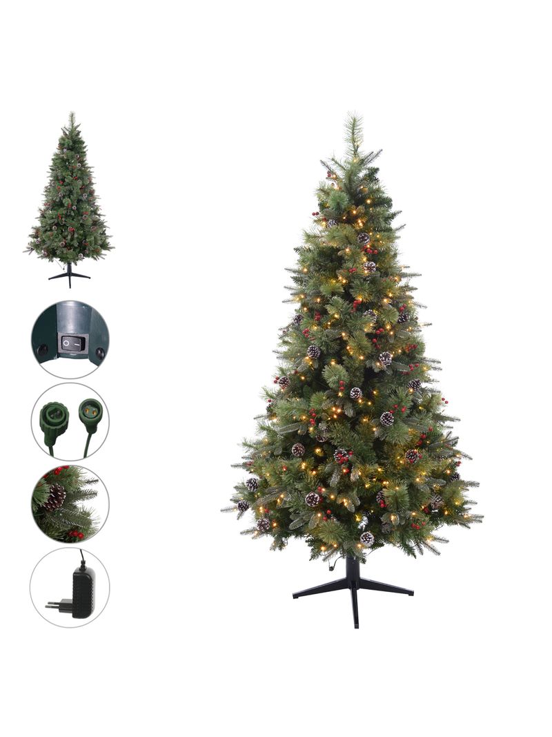 48695001-ARVORE-NATAL-C-BERRY-E-PINHA-1360-TIPS-400-LEDS-C-BASE-GIRATORIA-21m-AMOEDO