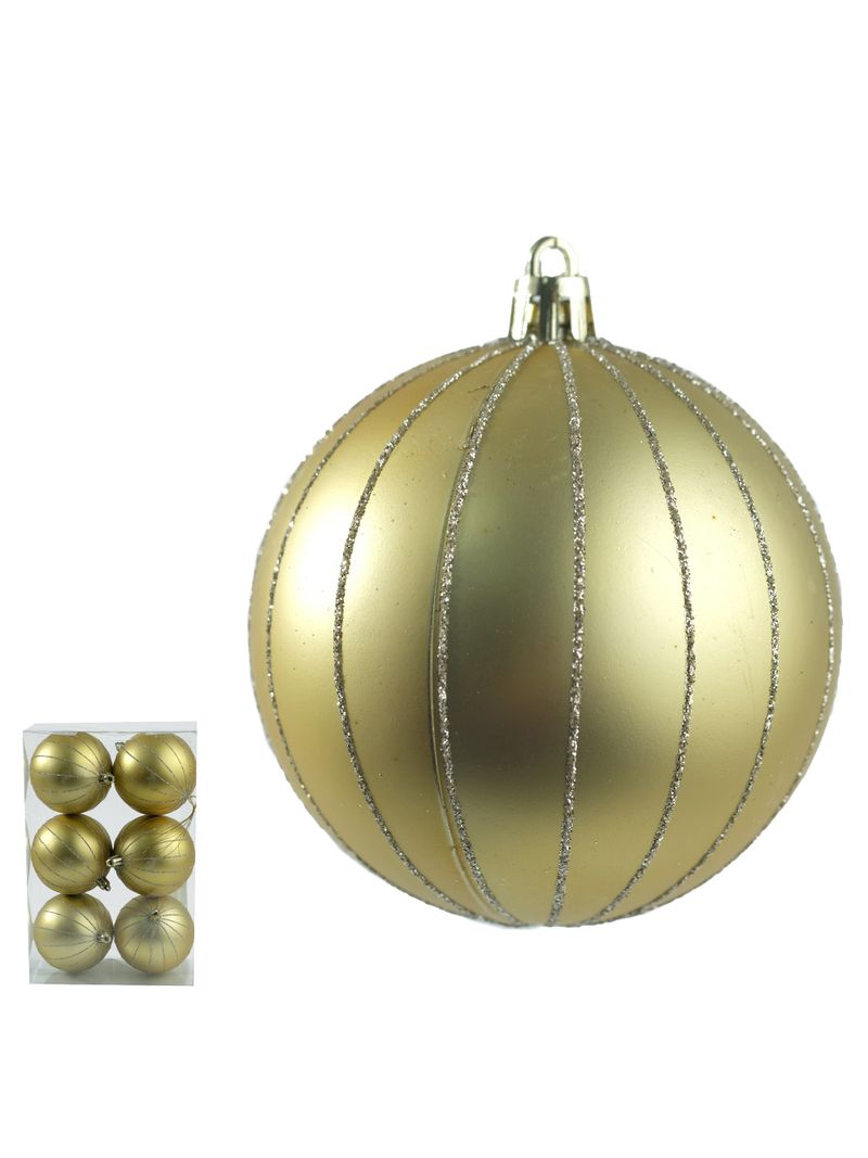 60956001-BOLA-DECORADA-NATAL-C-6-UND-PVC--DOURADO-CHAMPANHE--8cm-AMOEDO