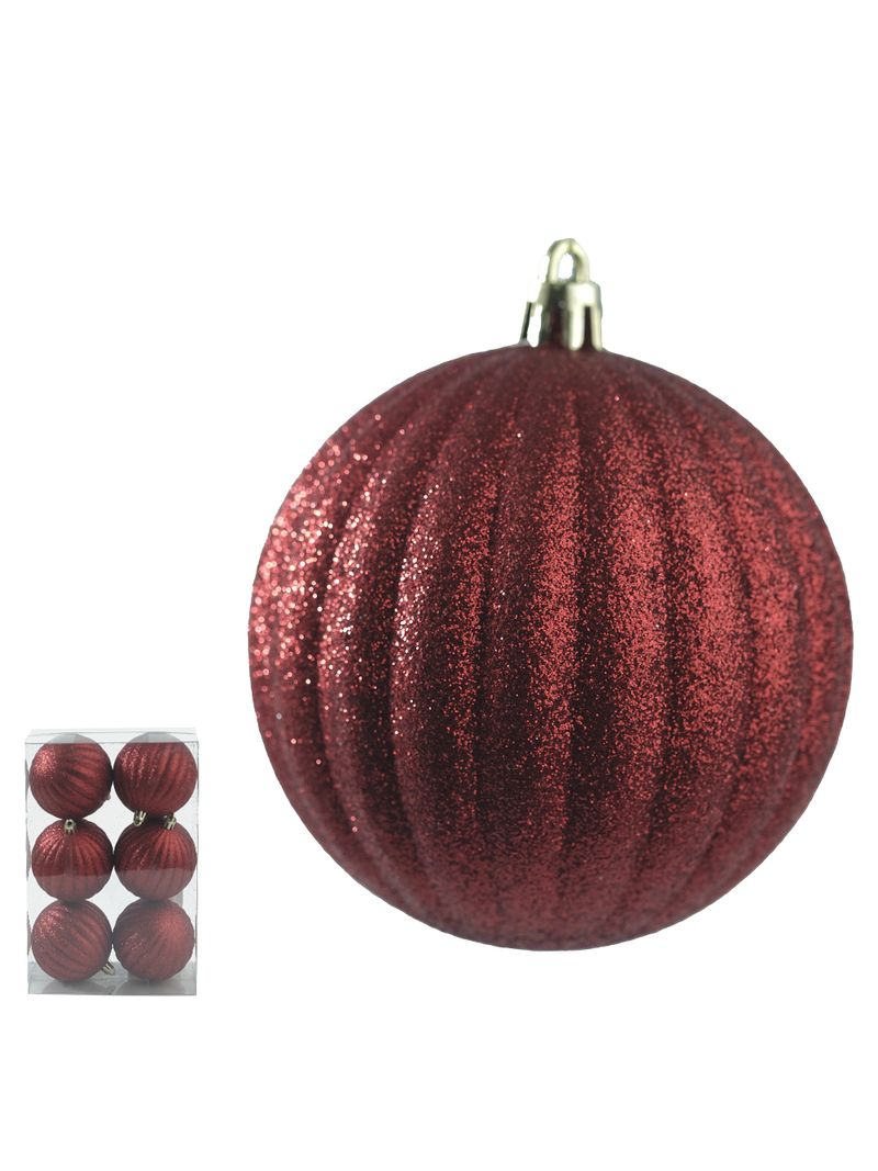 79647001-BOLA-DECORADA-NATAL-C-6-UND-PVC--VERMELHO--8cm-AMOEDO