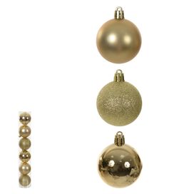 Bola Misto Tubo com 6 Unidades Dourado Florarte