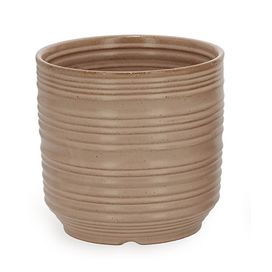 Cachepot em Cerâmica 16,5cm 19126-G Marrom Mart Presentes
