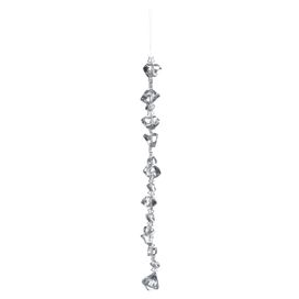 Enfeite Natal Pingente Cristal 30cm Transparente Florarte