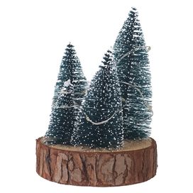 Mini Árvore Natal Flocked x4 com Led 14,5  Florarte