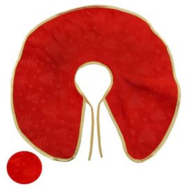 Saia Árvore Natal 40cm Dourado Vermelho Florarte